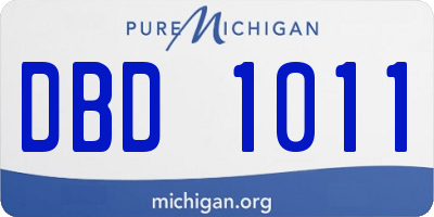 MI license plate DBD1011