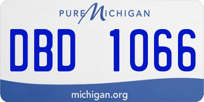 MI license plate DBD1066