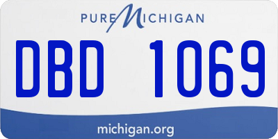MI license plate DBD1069