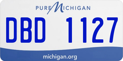 MI license plate DBD1127