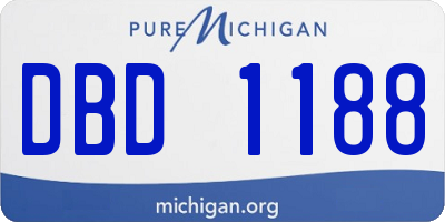 MI license plate DBD1188