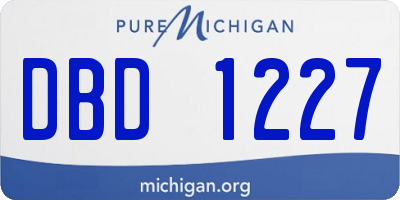 MI license plate DBD1227
