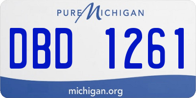 MI license plate DBD1261