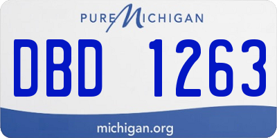 MI license plate DBD1263
