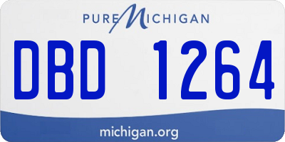 MI license plate DBD1264