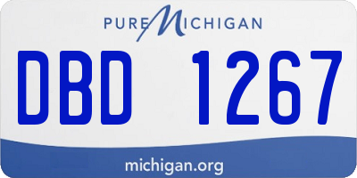 MI license plate DBD1267