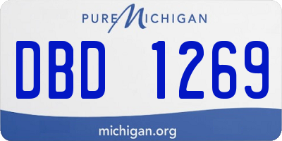 MI license plate DBD1269