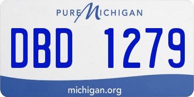 MI license plate DBD1279