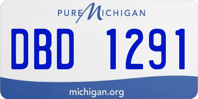 MI license plate DBD1291