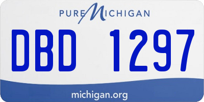 MI license plate DBD1297