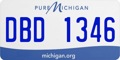 MI license plate DBD1346