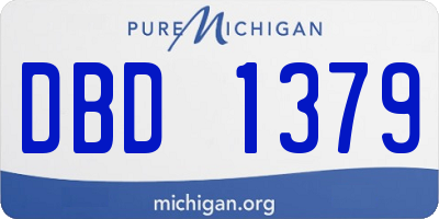 MI license plate DBD1379
