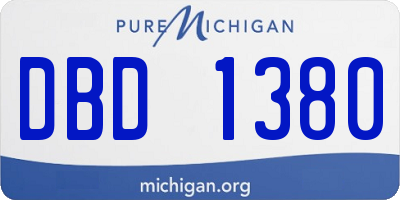 MI license plate DBD1380