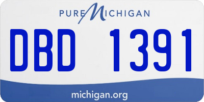 MI license plate DBD1391