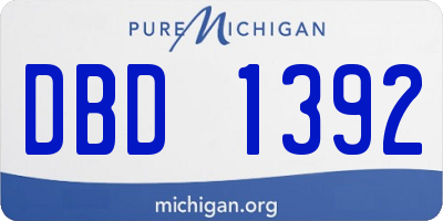 MI license plate DBD1392