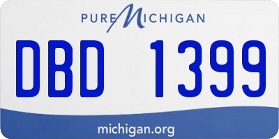 MI license plate DBD1399