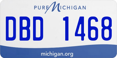 MI license plate DBD1468