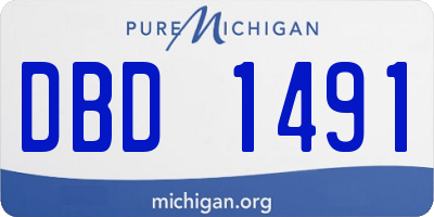 MI license plate DBD1491