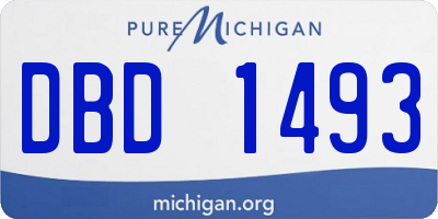 MI license plate DBD1493