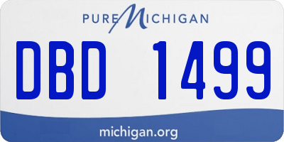 MI license plate DBD1499