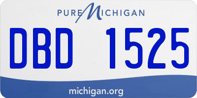 MI license plate DBD1525