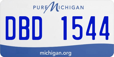 MI license plate DBD1544