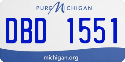 MI license plate DBD1551