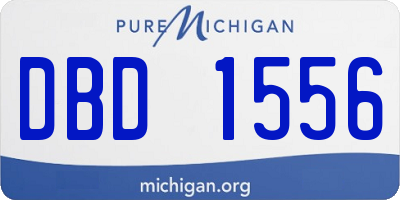 MI license plate DBD1556