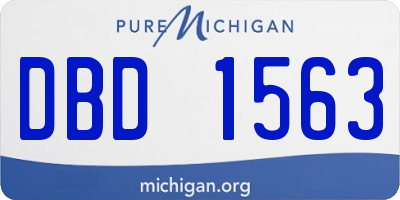 MI license plate DBD1563