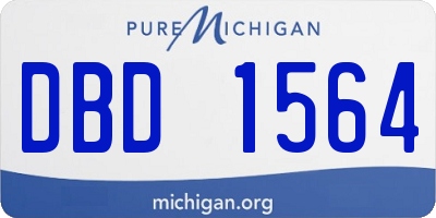 MI license plate DBD1564