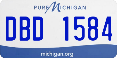 MI license plate DBD1584