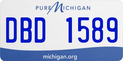 MI license plate DBD1589