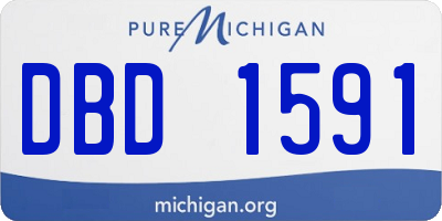 MI license plate DBD1591