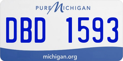 MI license plate DBD1593