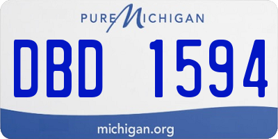 MI license plate DBD1594