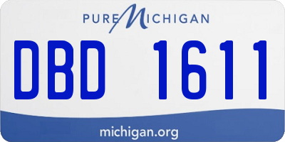 MI license plate DBD1611