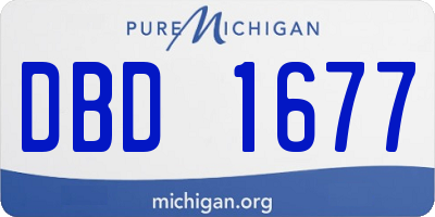 MI license plate DBD1677