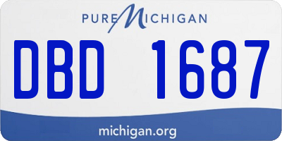 MI license plate DBD1687