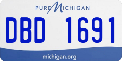 MI license plate DBD1691