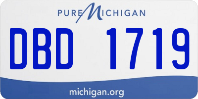 MI license plate DBD1719