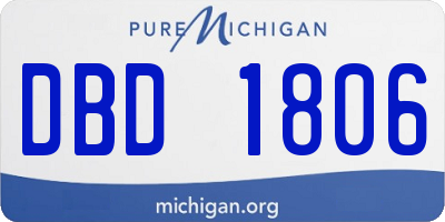 MI license plate DBD1806