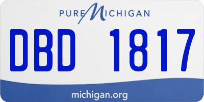MI license plate DBD1817