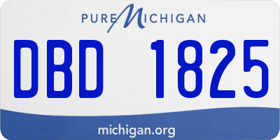 MI license plate DBD1825