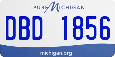 MI license plate DBD1856