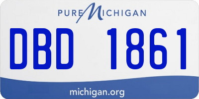 MI license plate DBD1861