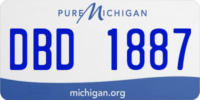 MI license plate DBD1887