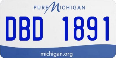 MI license plate DBD1891