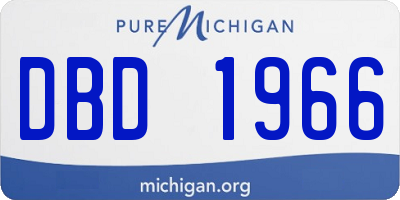 MI license plate DBD1966