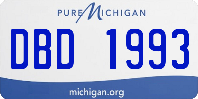 MI license plate DBD1993