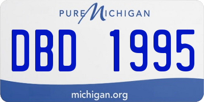 MI license plate DBD1995